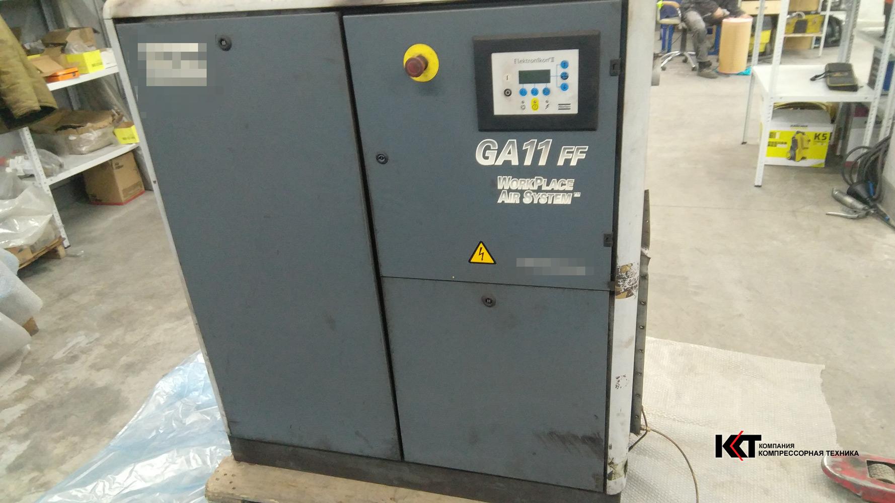 Ремонт винтового компрессора GA11FF Atlas Copco